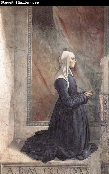 GHIRLANDAIO, Domenico Portrait of the Donor Nera Corsi Sassetti
